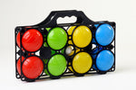BOULE DE PETANQUE PVC RIGIDE X 8 + BOUCHON