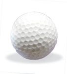 BALLE DE GOLF RIGIDE BLANCHE X 6