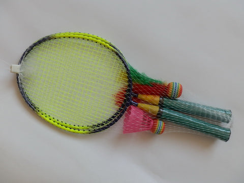SET MINI BADMINTON (L42CM) 4 RAQUETTES + 2 VOLANTS