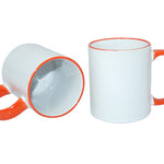 TASSES AVEC ANSE BORD DE COULEUR