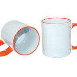 TASSES AVEC ANSE BORD DE COULEUR